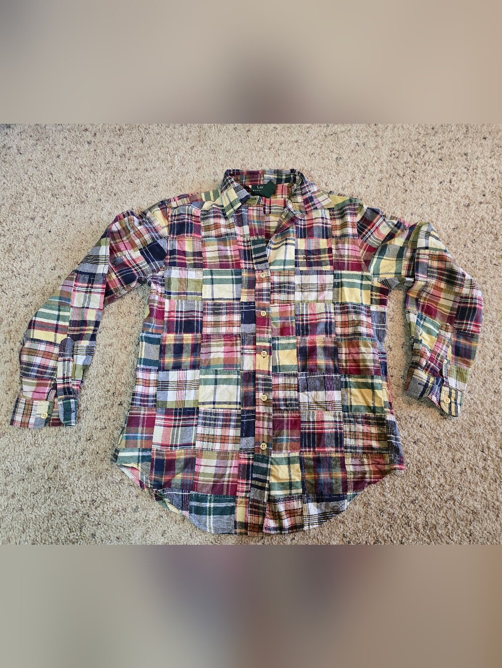 Ralph Lauren Patchwork Plaid Button-Down Shirt - Multicolor